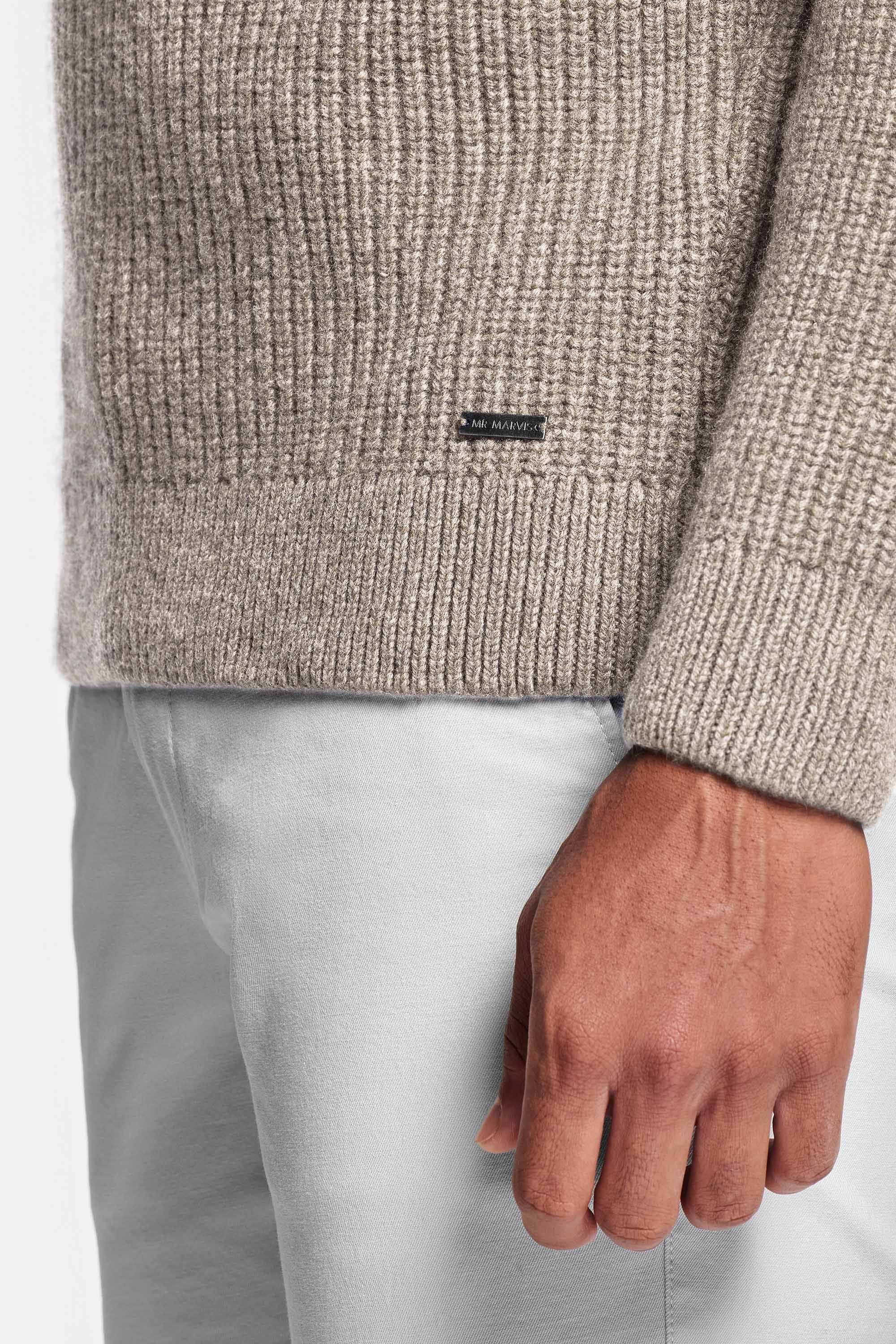 Pull en maille sable foncé