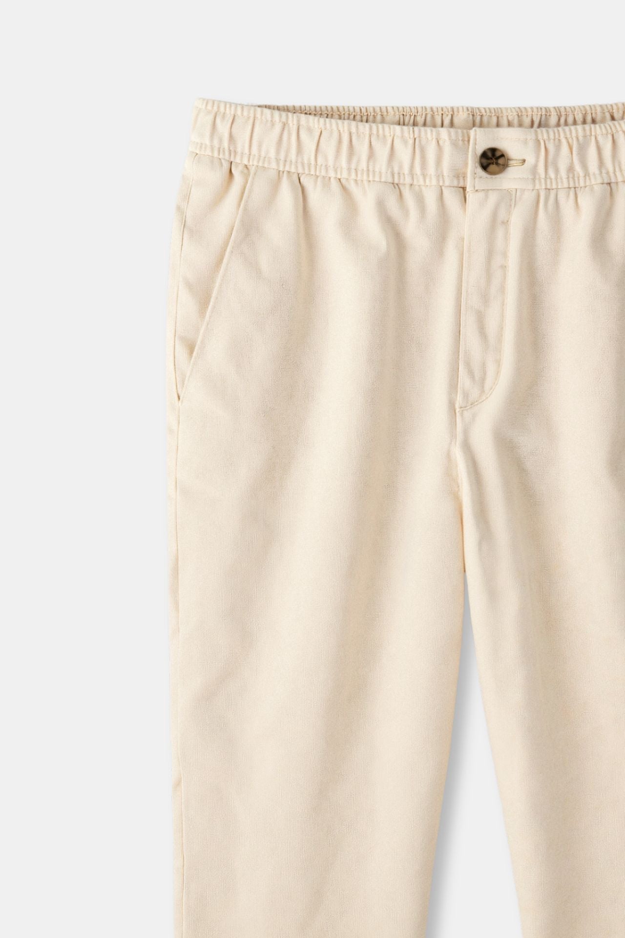 Pantalon ample en lin coupe régulière