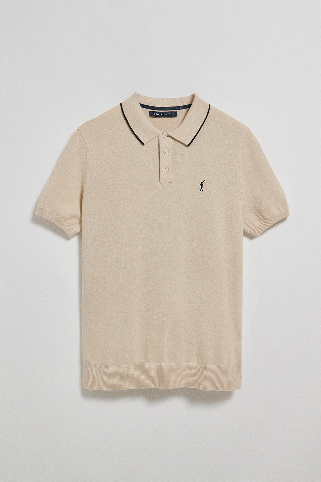Polo beige à boutons
