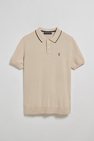 Polo beige à boutons