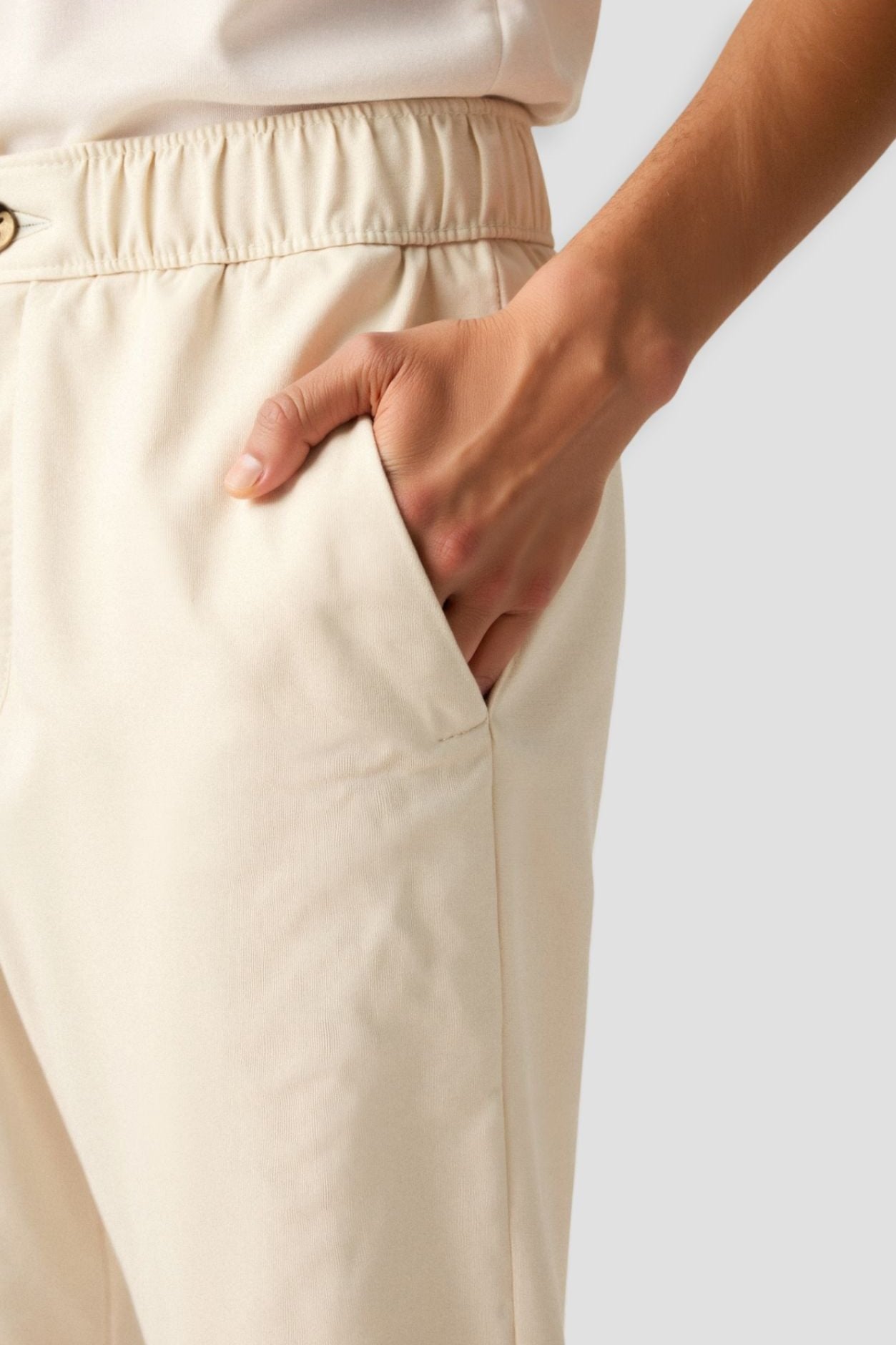Pantalon ample en lin coupe régulière