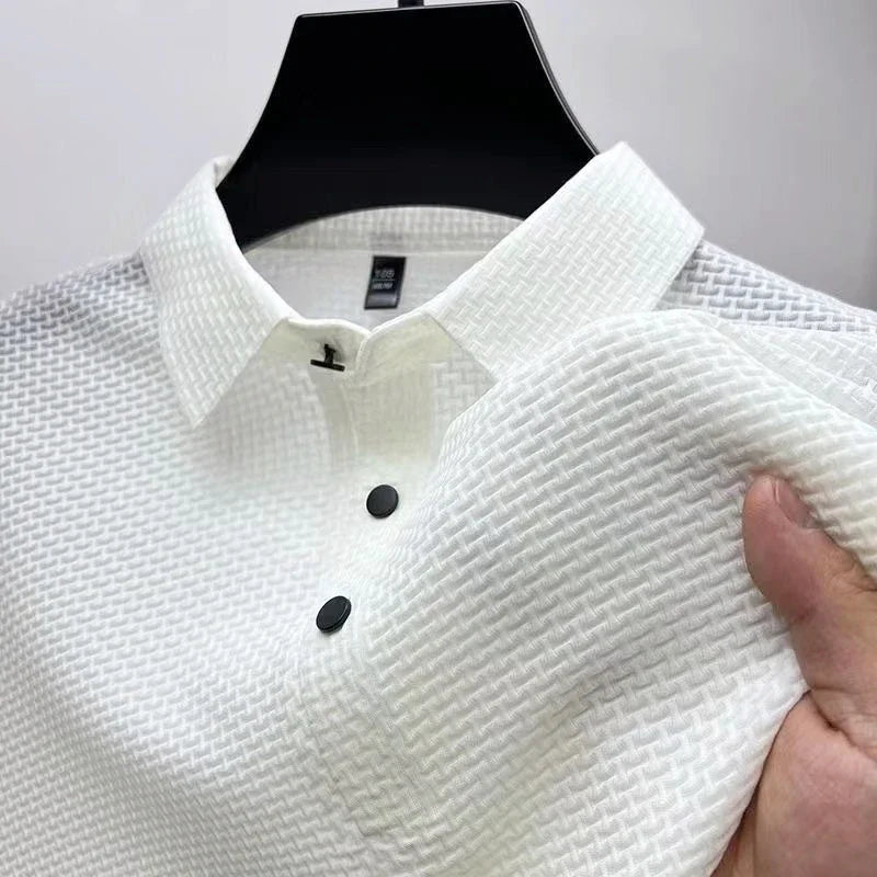 Polo structuré à manches courtes pour homme | Décontracté