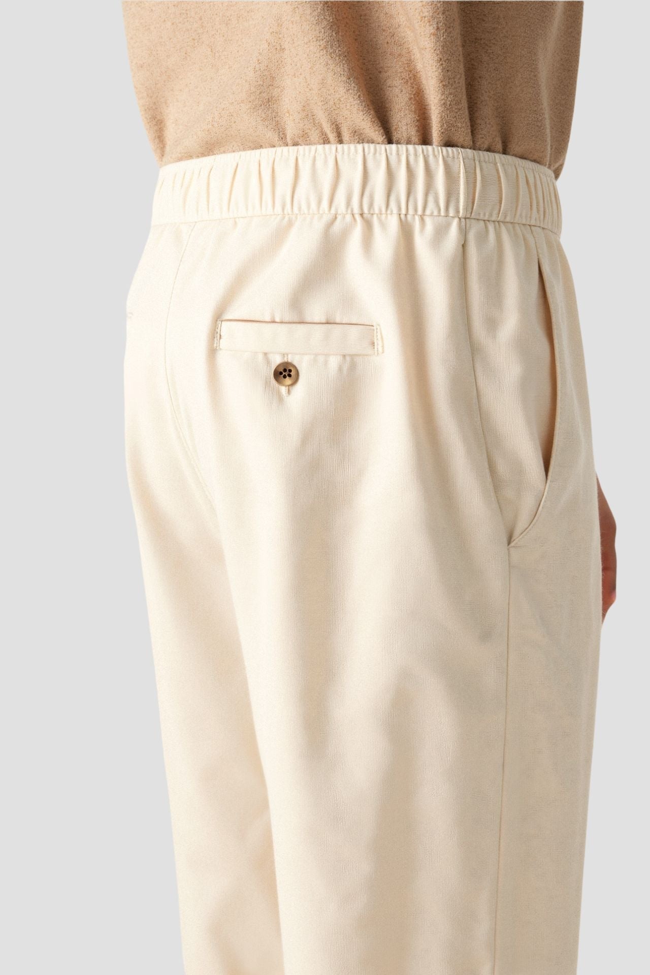 Pantalon ample en lin coupe régulière