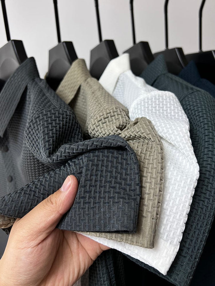 Polo structuré à manches courtes pour homme | Décontracté