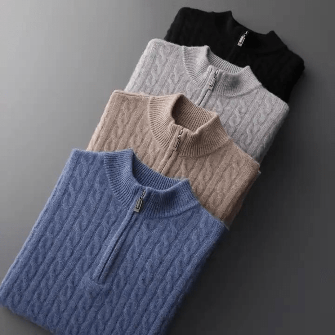 Mont Blanc - Pull Zippé en Cachemire