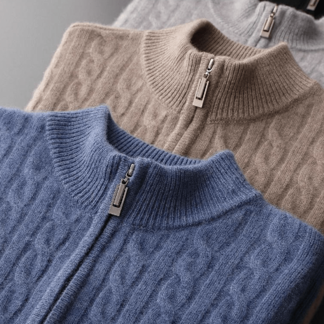 Mont Blanc - Pull Zippé en Cachemire