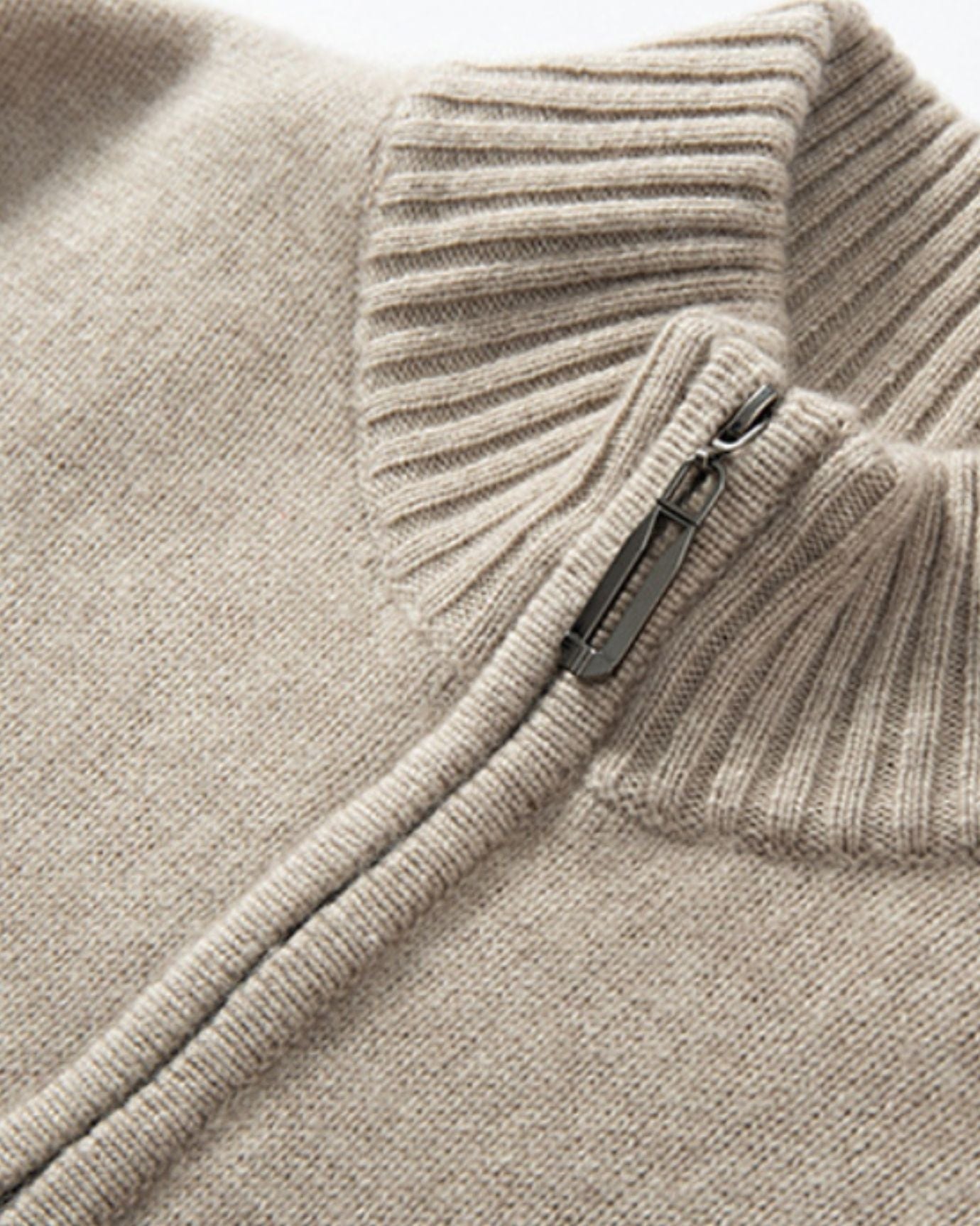 Paris- Pull cachemire zippé