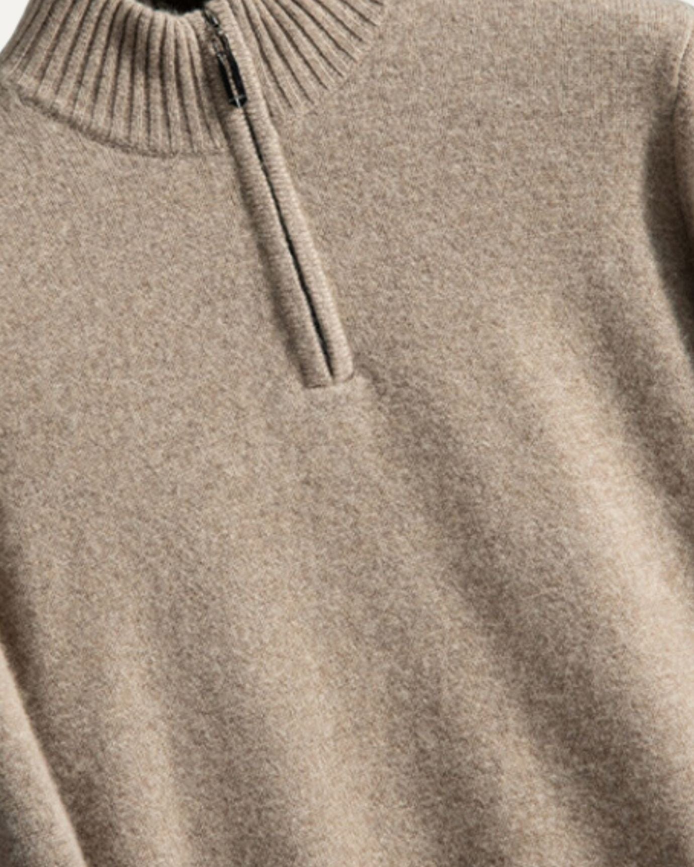 Paris- Pull cachemire zippé