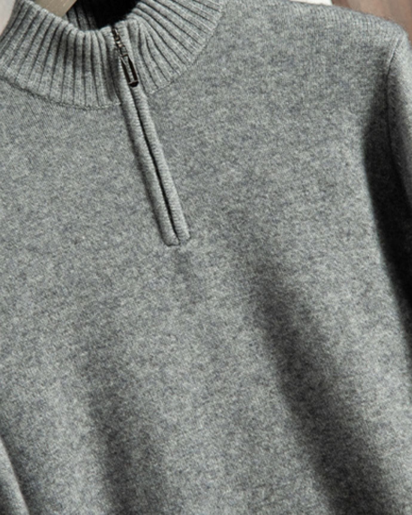 Paris- Pull cachemire zippé