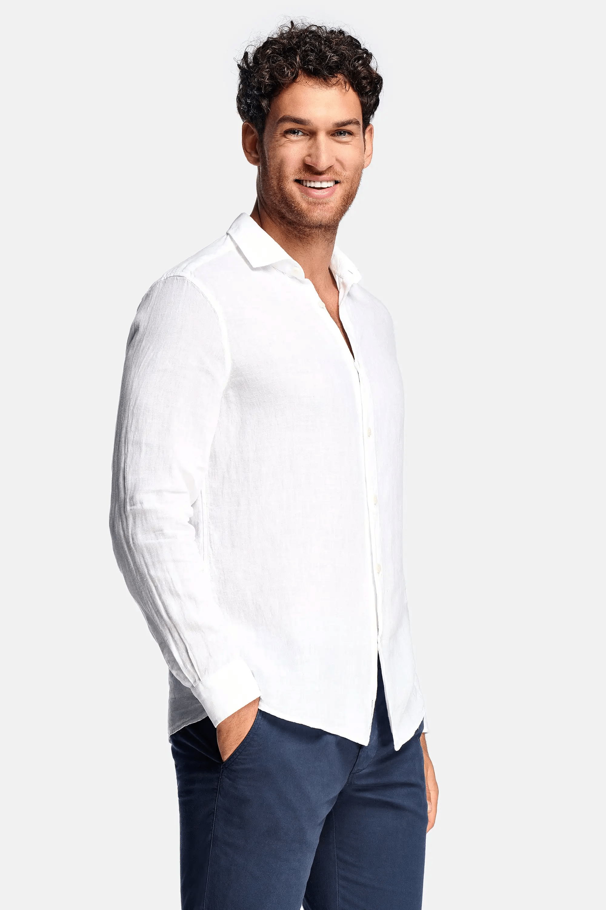 Paris- Chemise en lin blanc