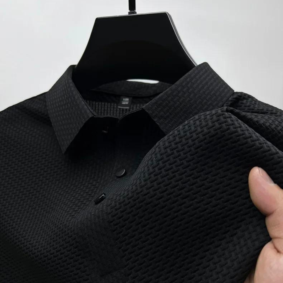 Polo structuré à manches courtes pour homme | Décontracté