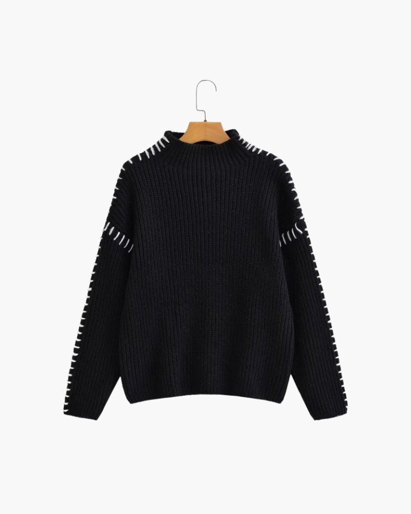 Pull en maille texturée violet