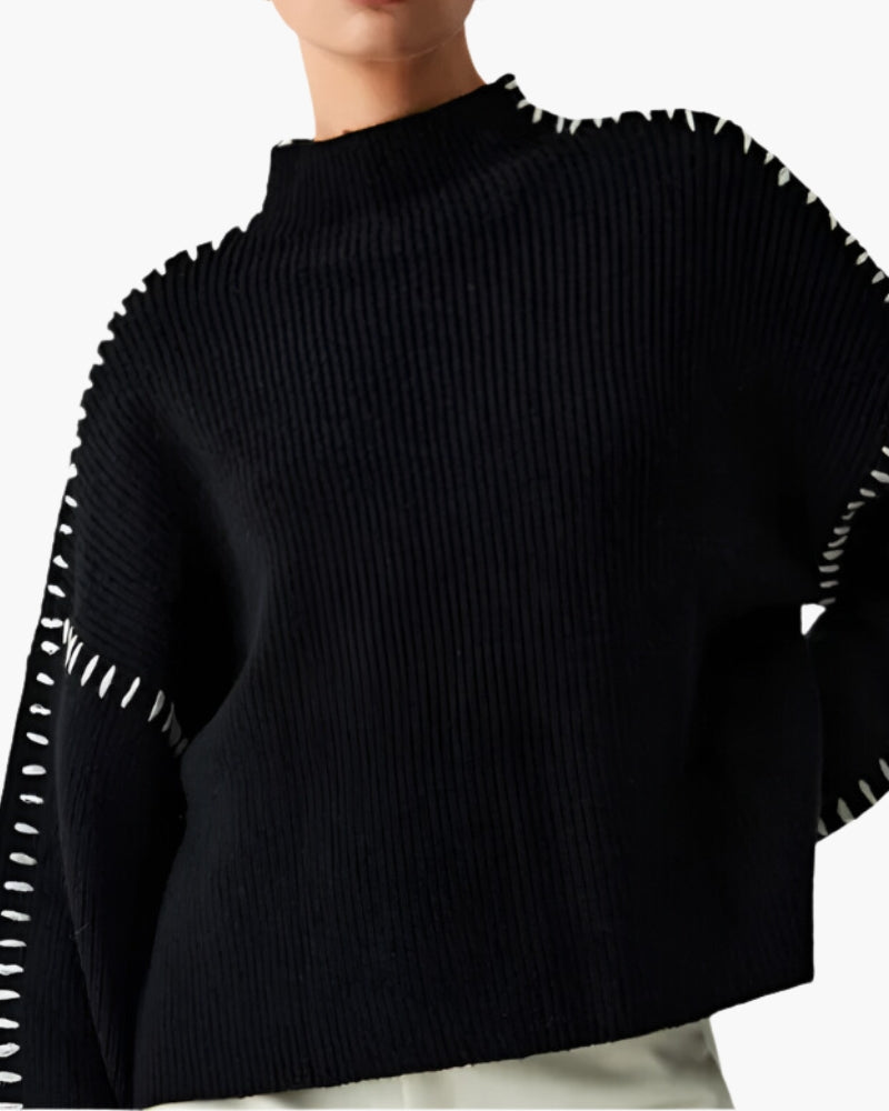 Pull en maille texturée violet