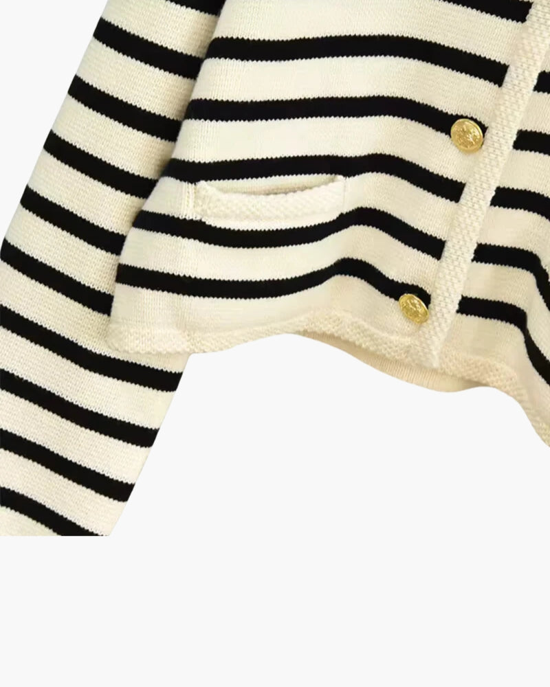 Gilet en laine rayée de qualité supérieure