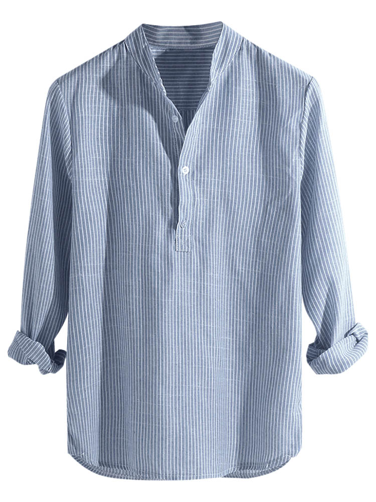 Chemise à manches longues rayée Havana