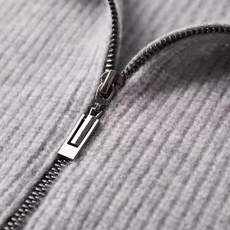 Gilet côtelé 100 % cachemire