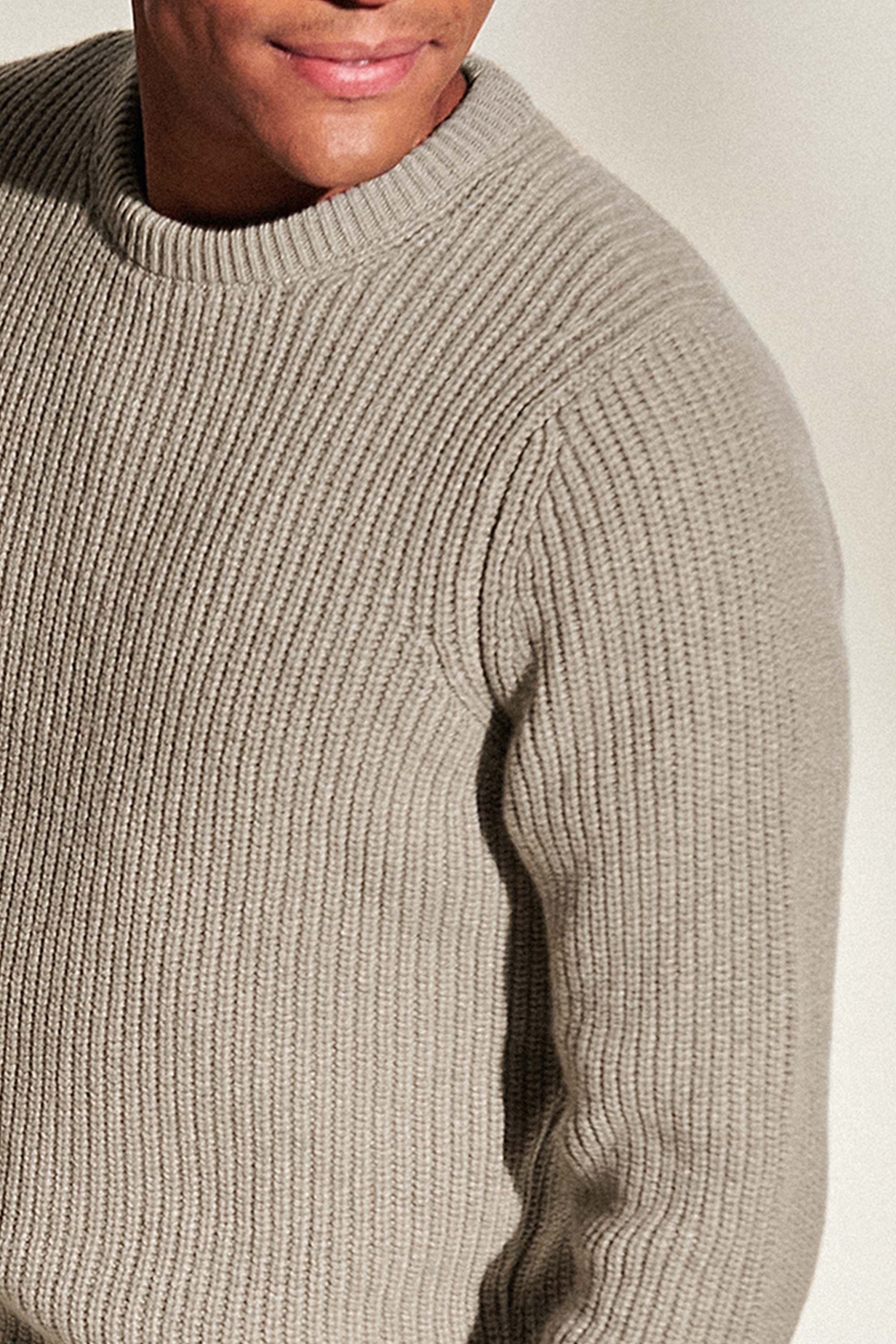 Pull en maille sable foncé