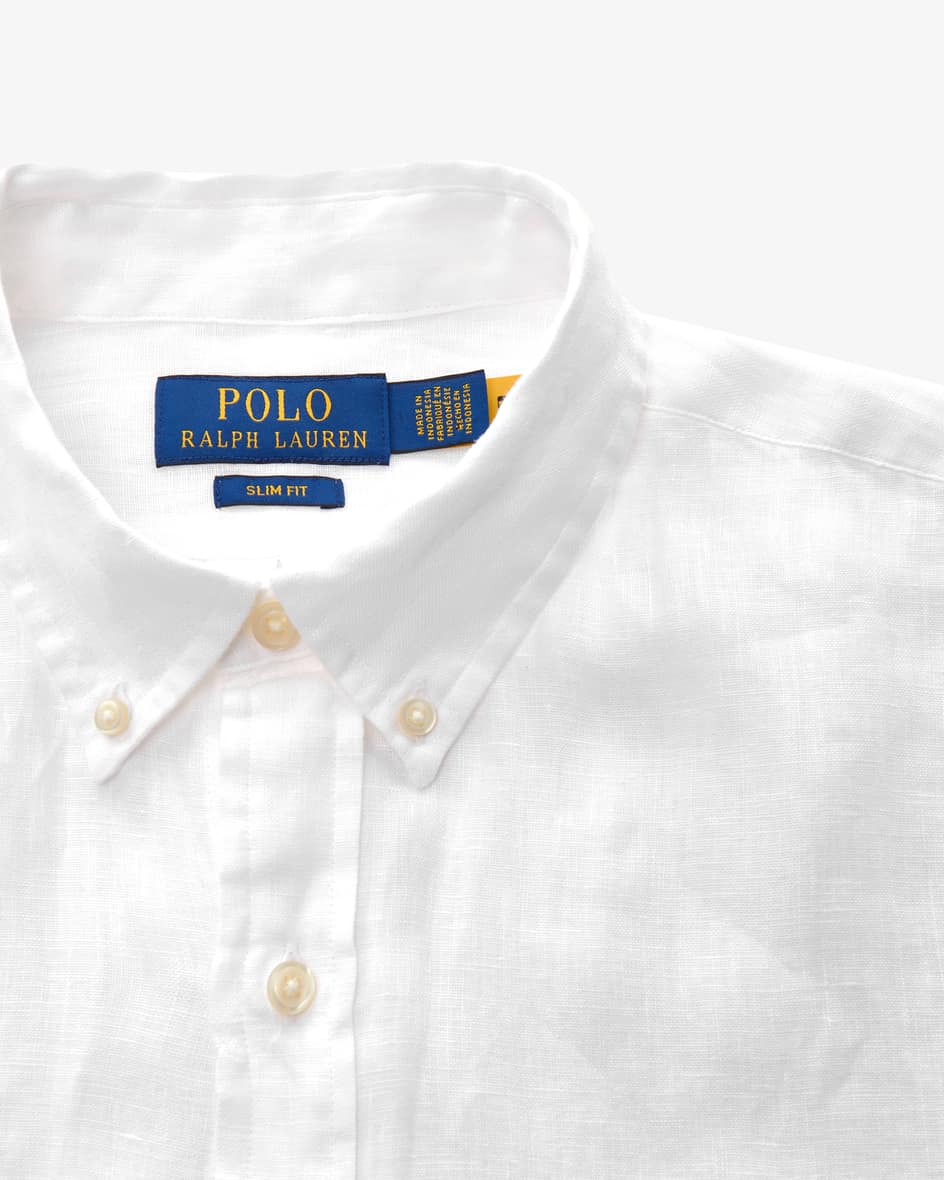 Chemise Polo RL en lin coupe slim