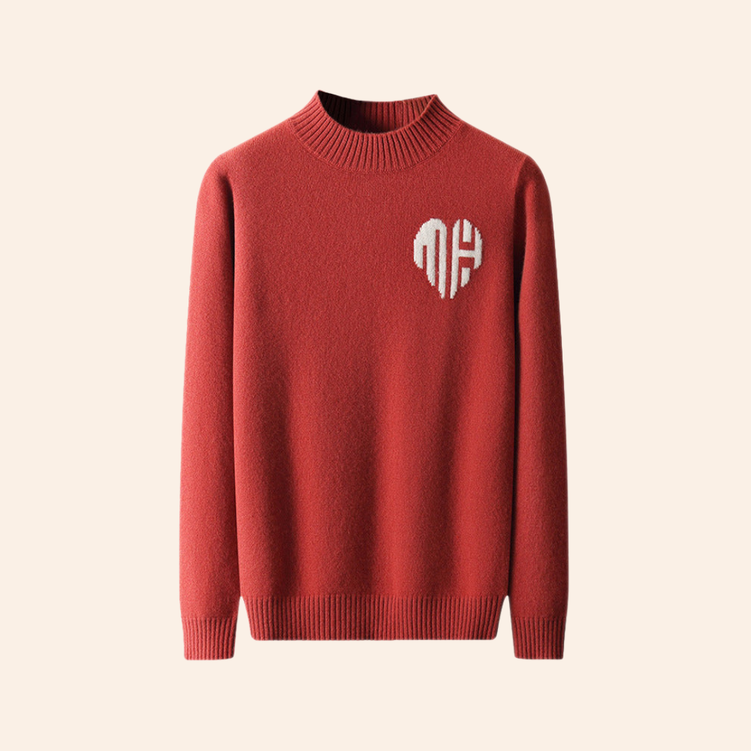 Pull cœur 100 % cachemire