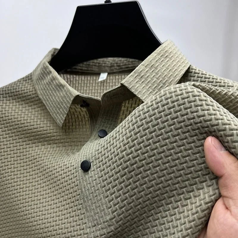 Polo structuré à manches courtes pour homme | Décontracté