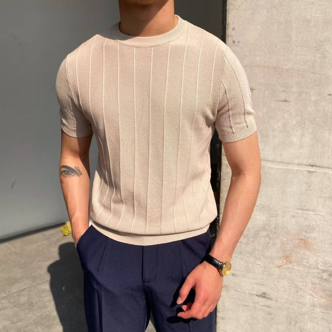 T-shirt côtelé