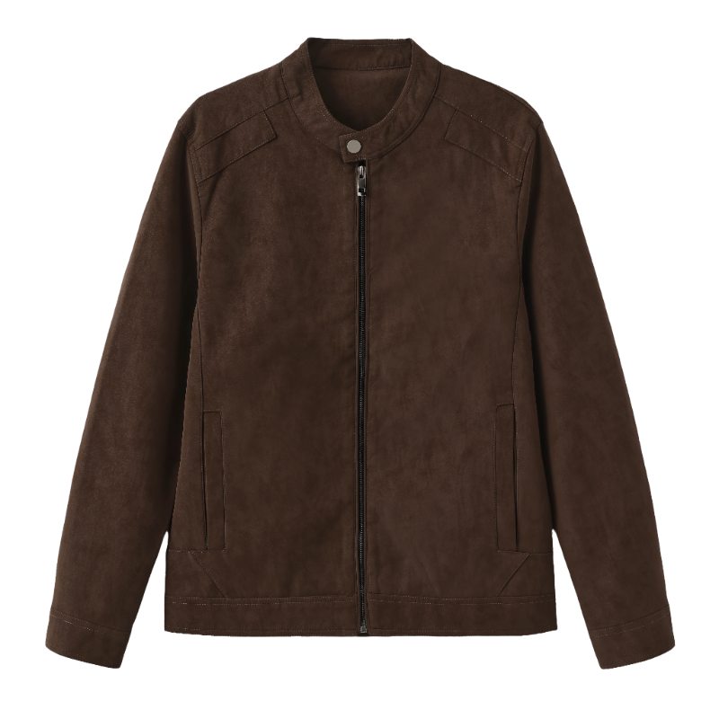 Veste en cuir suédé