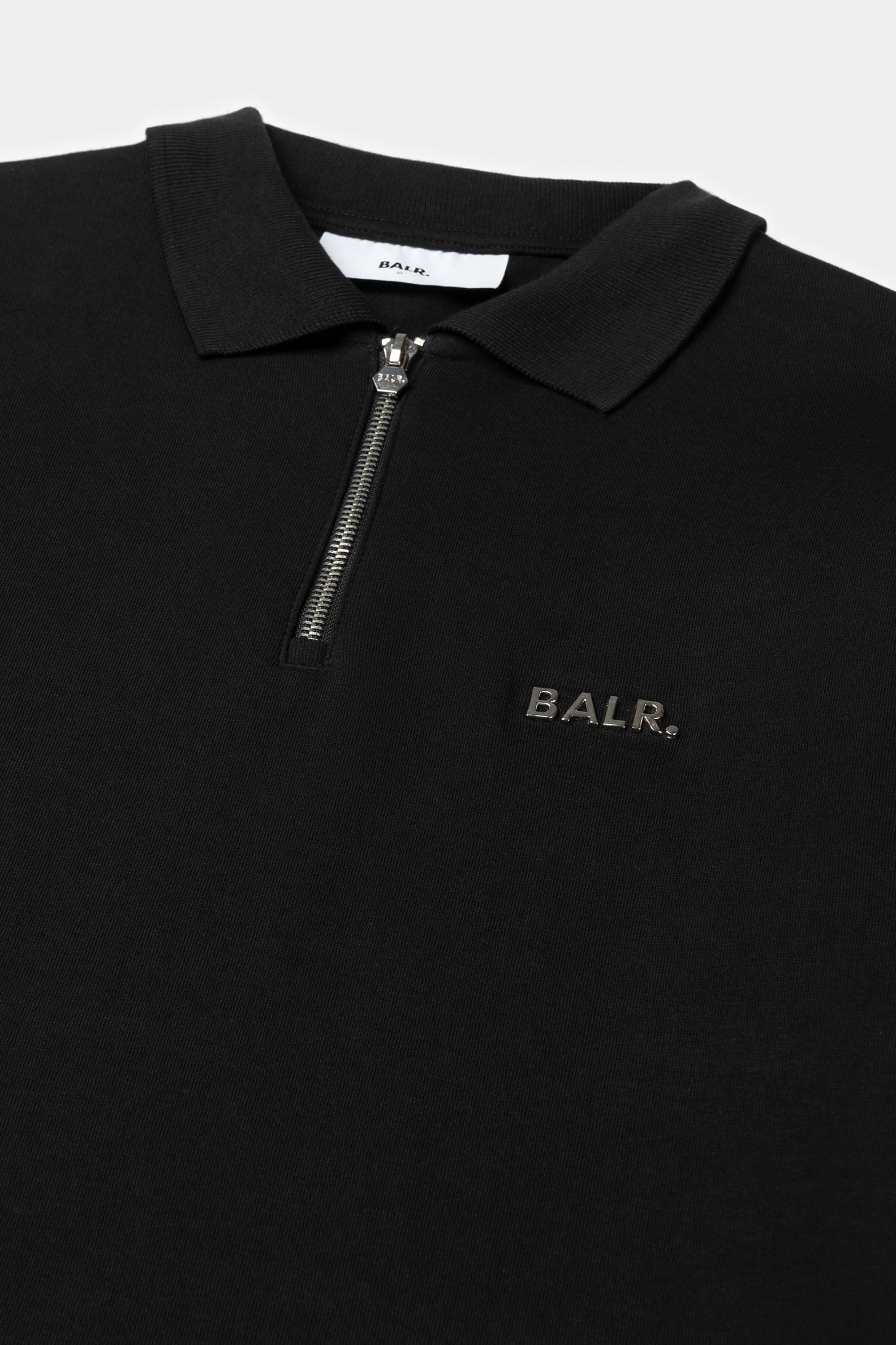 Polo à manches longues coupe régulière Q-Series, noir de jais
