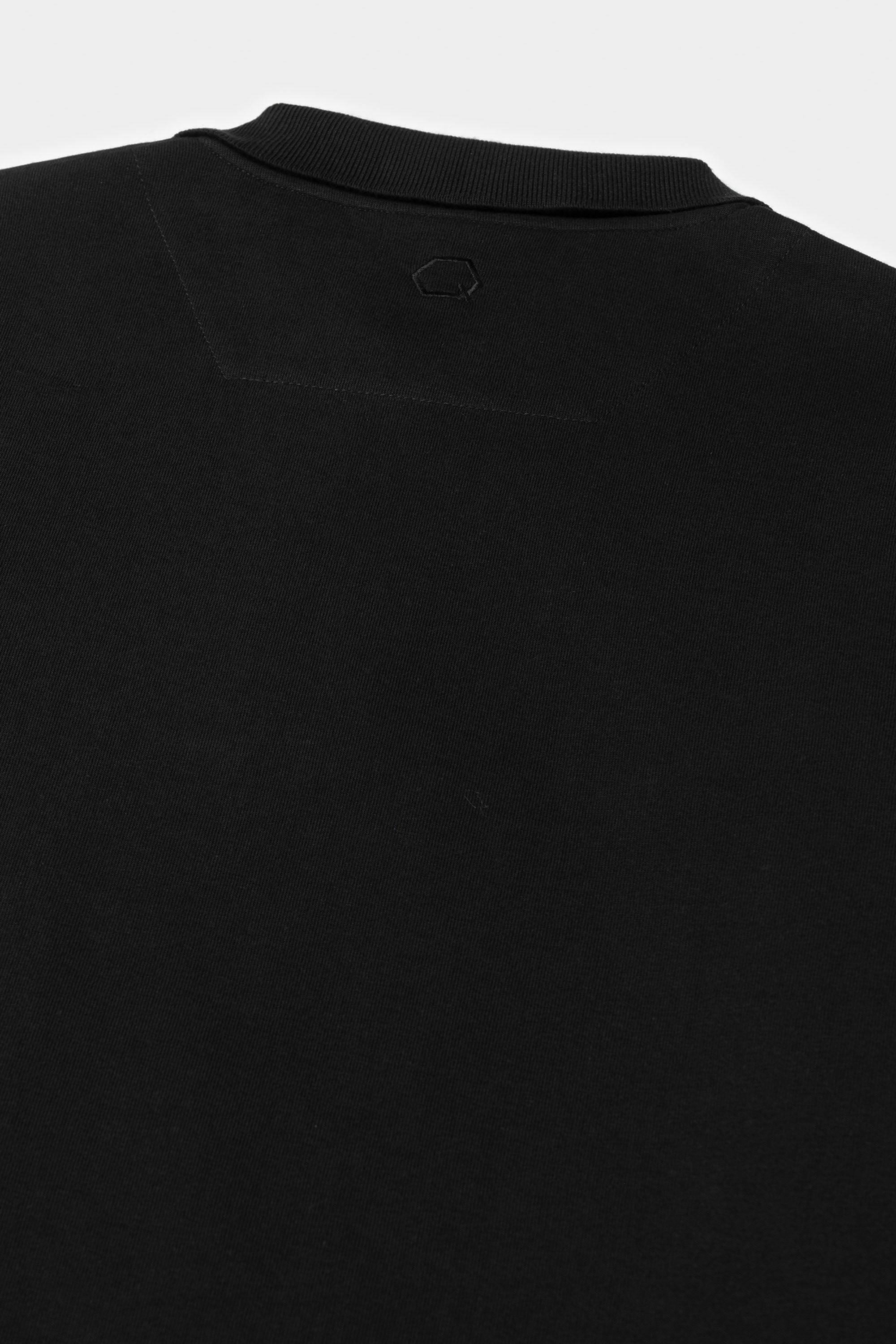 Polo à manches longues coupe régulière Q-Series, noir de jais