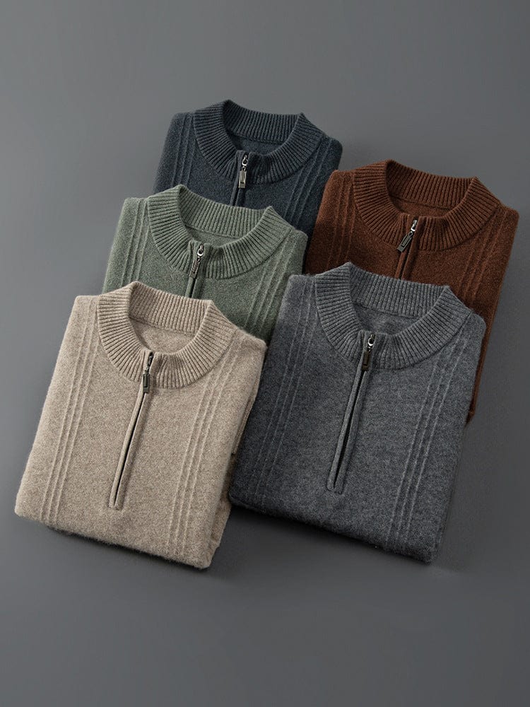Mont Blanc - Demi-zip en cachemire